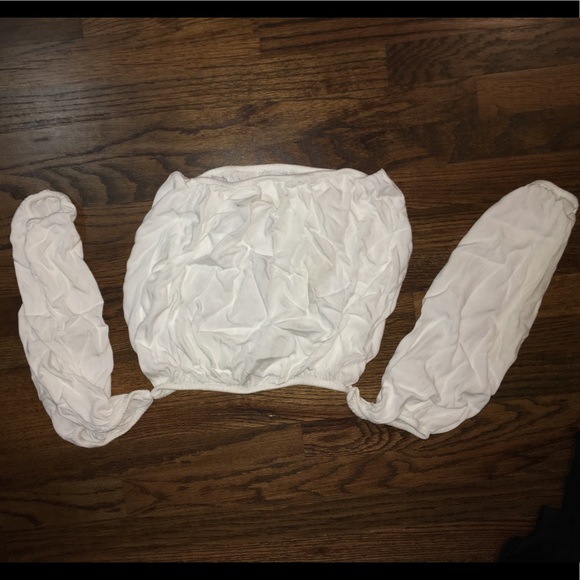 White off the shoulder long sleeve - Picture 2 of 4